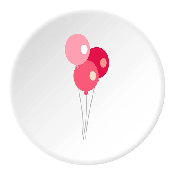 Drei Luftballons Symbolkreis — Stockvektor