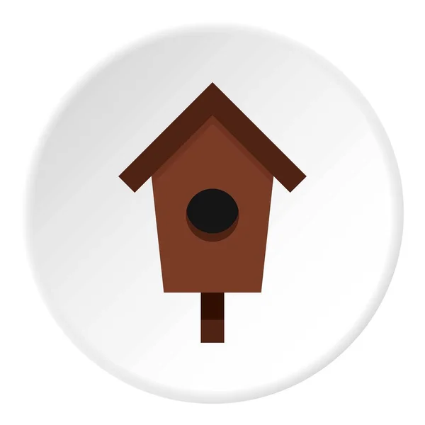 Círculo icono Birdhouse — Vector de stock