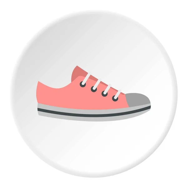 Rosa sapatilhas ícone círculo — Vetor de Stock