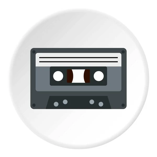 Cercle icône cassette audio — Image vectorielle
