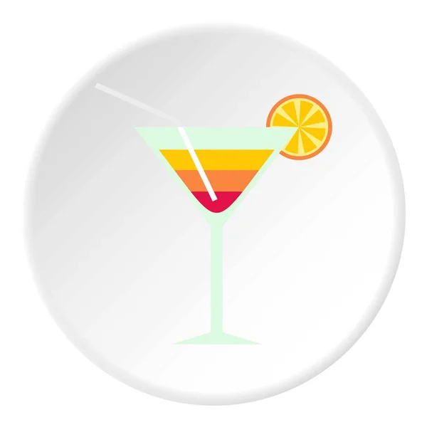 Stranden cocktail ikonen cirkel — Stock vektor