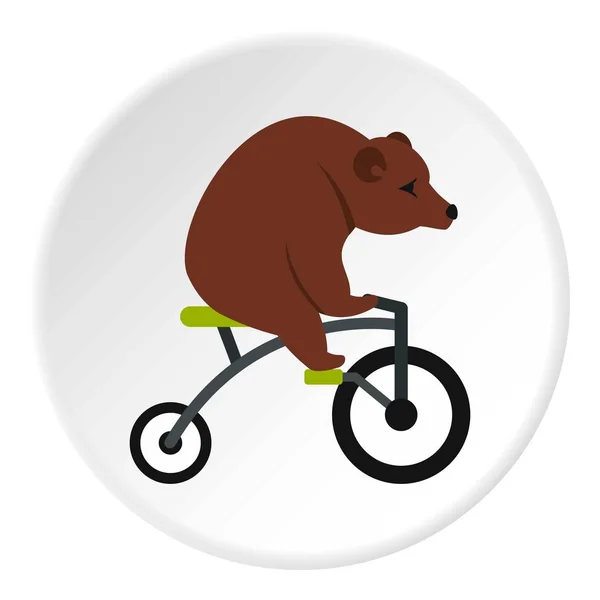 Oefenen op een fiets pictogram cirkel — Stockvector