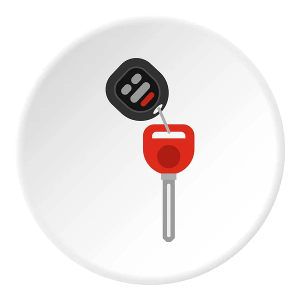 Auto sleutel icoon cirkel — Stockvector
