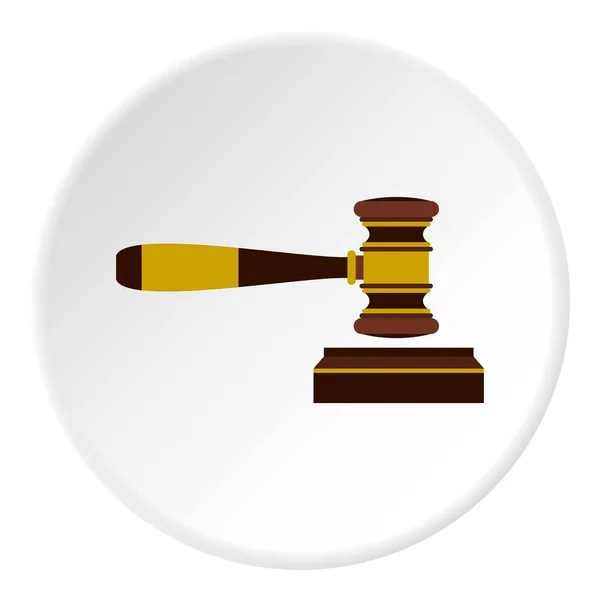 Judges gavel icon circle — Stock Vector