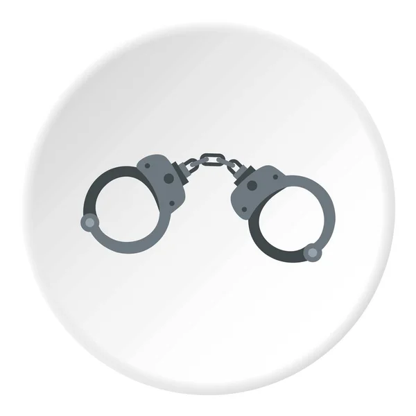Handcuffs icon circle — Stock Vector