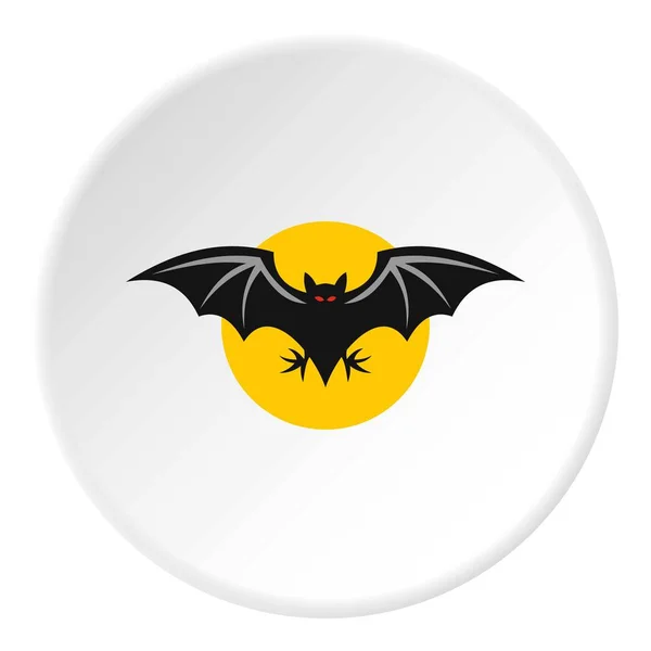 Bat ikonen cirkel — Stock vektor