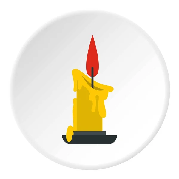 Círculo de ícone de vela de fusão —  Vetores de Stock