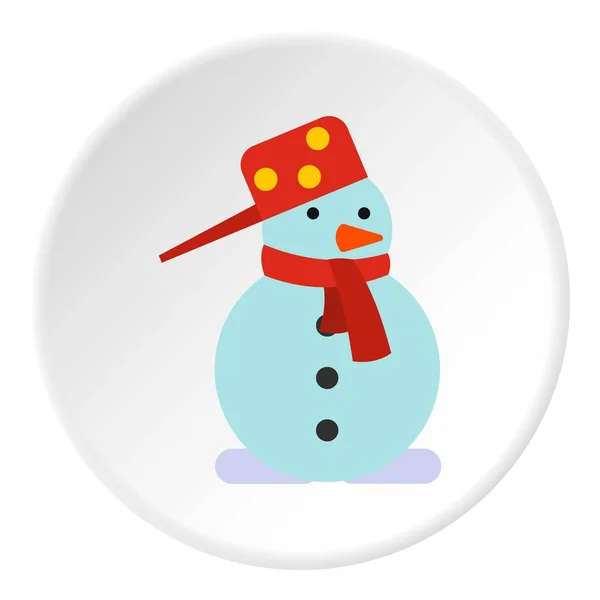 Snowman icon circle — Stock Vector