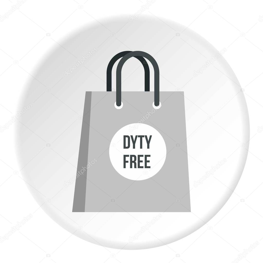 Duty free bag icon circle