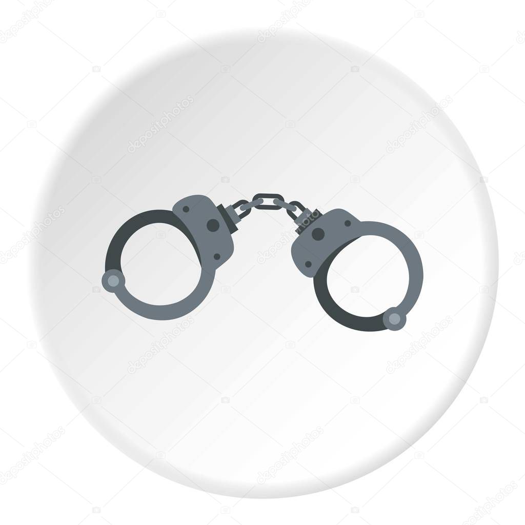 Handcuffs icon circle