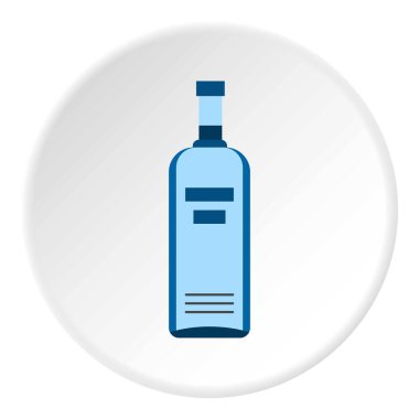 Şişe votka simgesini daire