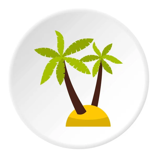 棕榈树图标圆 — 图库矢量图片