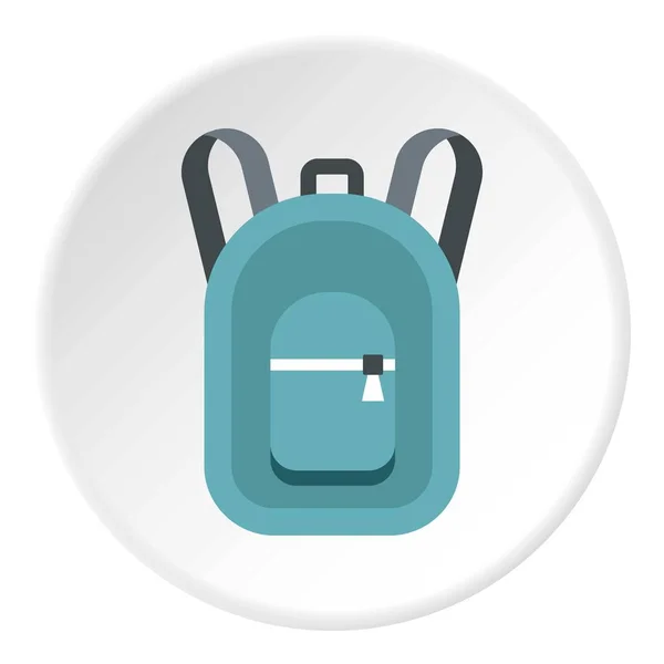 Círculo ícone mochila — Vetor de Stock