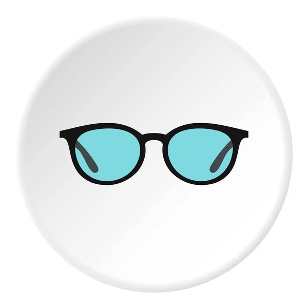 Glasses icon circle — Stock Vector