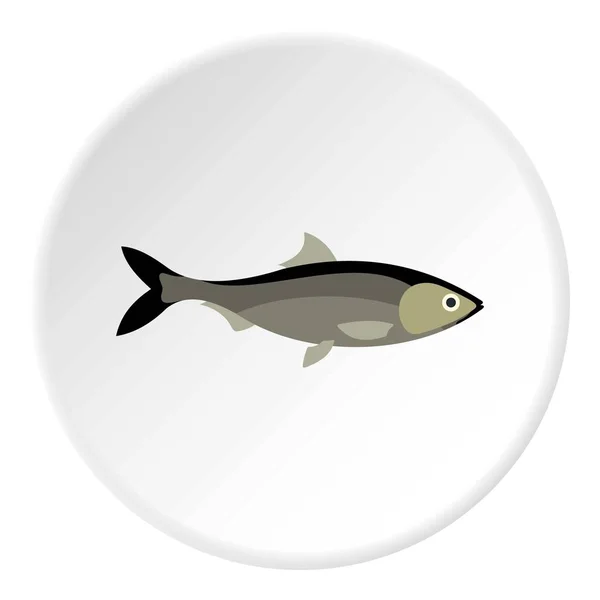 魚アイコン円 — ストックベクタ