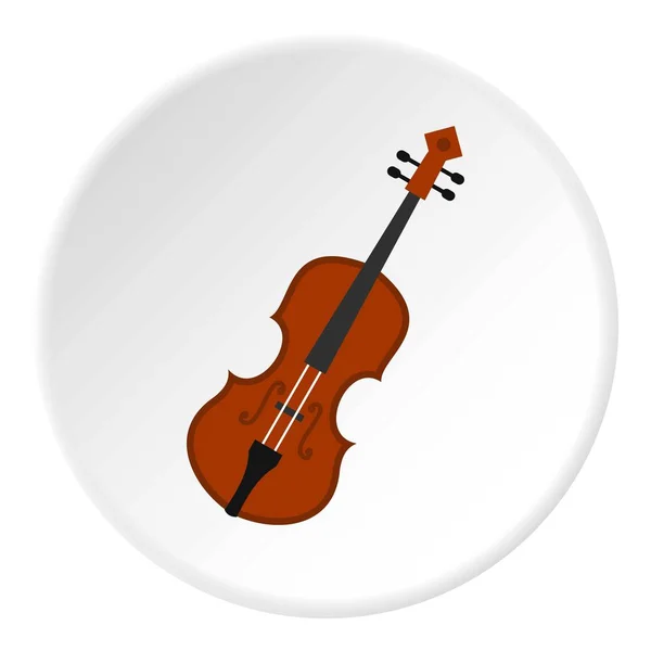 Cerchio icona violoncello — Vettoriale Stock