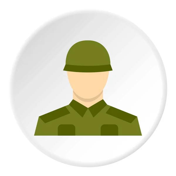 Cercle icône soldat — Image vectorielle
