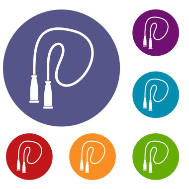 Atlama ipi Icons set