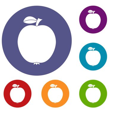 Siyah elma Icons set