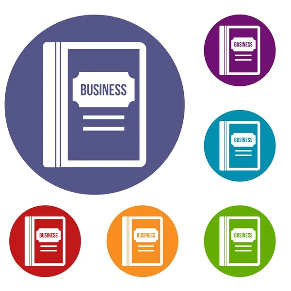 Set di icone del business book — Vettoriale Stock