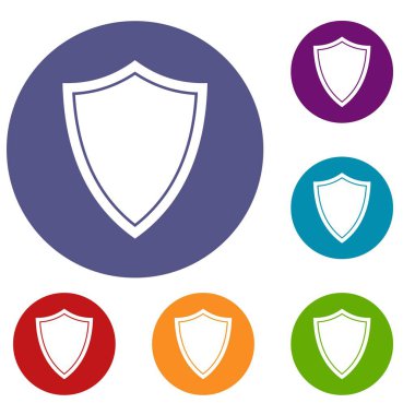 Kalkan için savaş Icons set