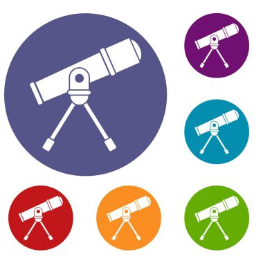 Uzay Teleskobu Icons set