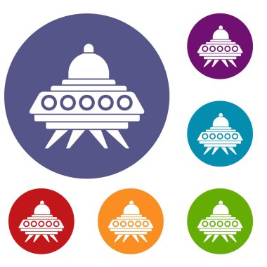 Uzay gemisi Icons set