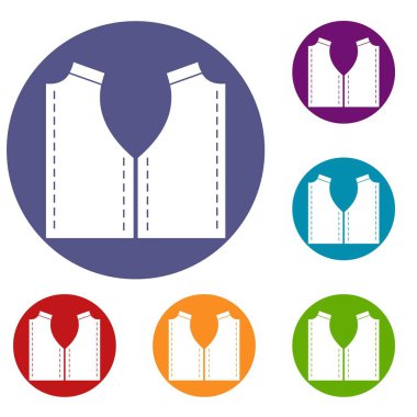 Icons set dikiş deseni