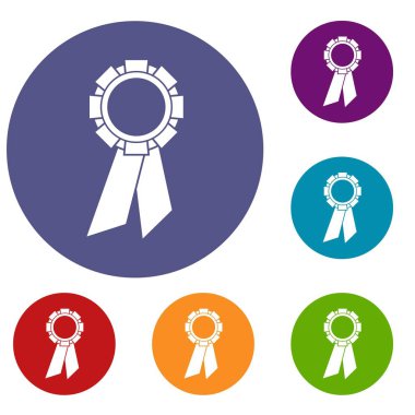 Şampiyon madalya Icons set