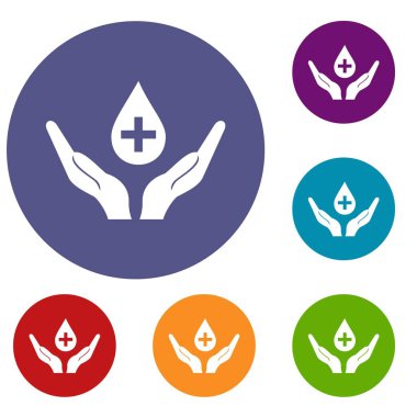 Kan holding eller Icons set damla