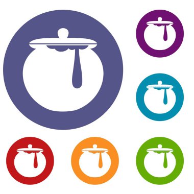 Bal pot Icons set