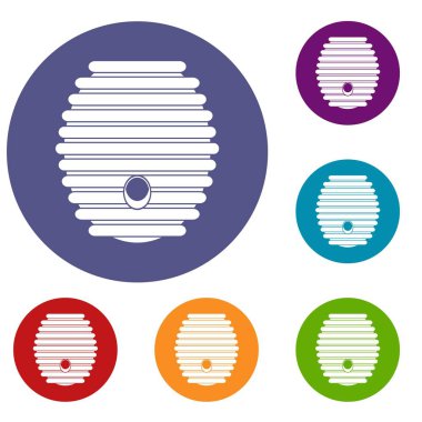 Arı kovanı Icons set