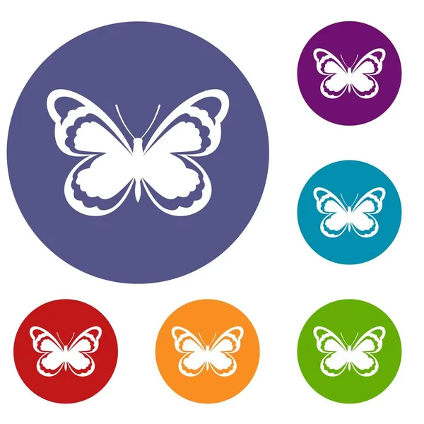 Small butterfly icons set — Stock Vector