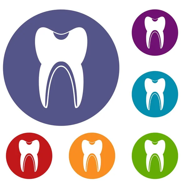 Set di icone dei denti — Vettoriale Stock