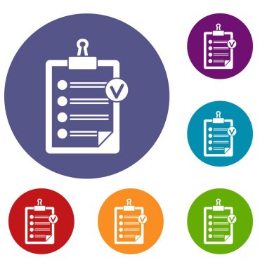 Kontrol listesi Icons set