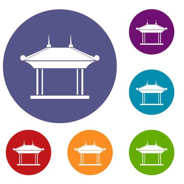 Pagoda Icons set