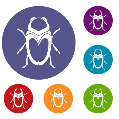 Bokböceği böceği Icons set