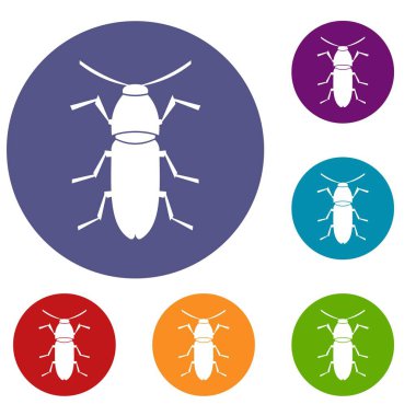 Mısır gevreği yaprak böceği Icons set