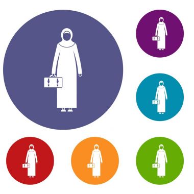 Arap kadın Icons set