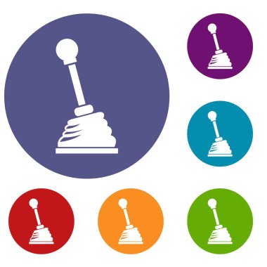 Dişli sopa Icons set