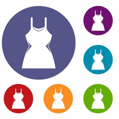 Küçük elbise Icons set