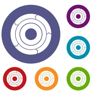 Grafik pasta ile okları Icons set