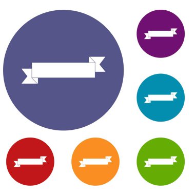 Origami şerit Icons set