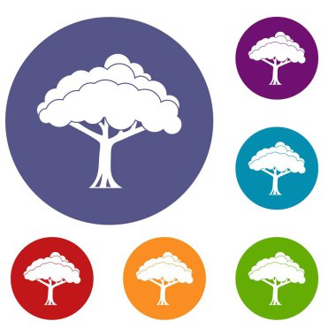 conjunto de iconos de árbol