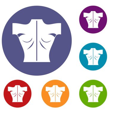 İnsan arka Icons set