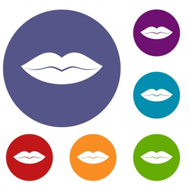 Kadın dudaklar Icons set