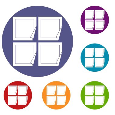 Siyah çıkartmaları Icons set