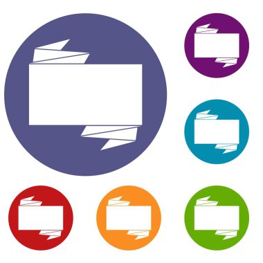 Siyah afiş Icons set