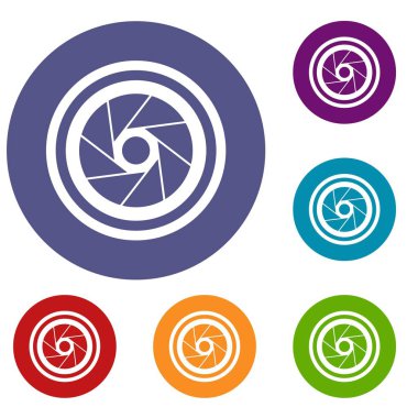 Büyük objektif Icons set