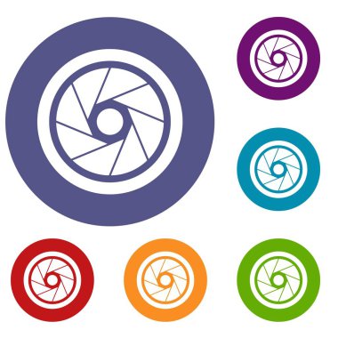 Küçük objektif Icons set